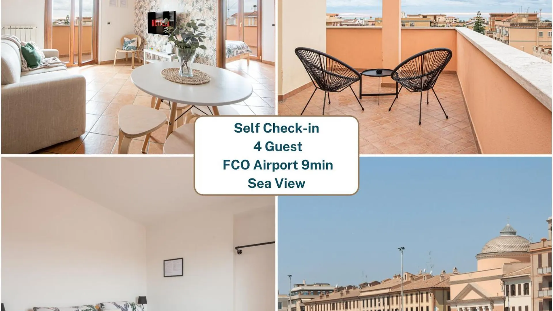 Centrale E Tranquillo - Vista Mare E Roma & Apt Apartment Fiumicino